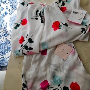 Kate Spade Floral Print White 2 Piece